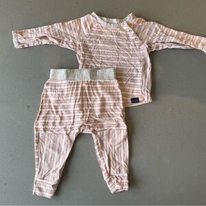 Patagonia Pink and White Striped Baby Set
